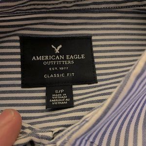 Selling this like new American Eagle, button-down size, small, long sleeve shirt
